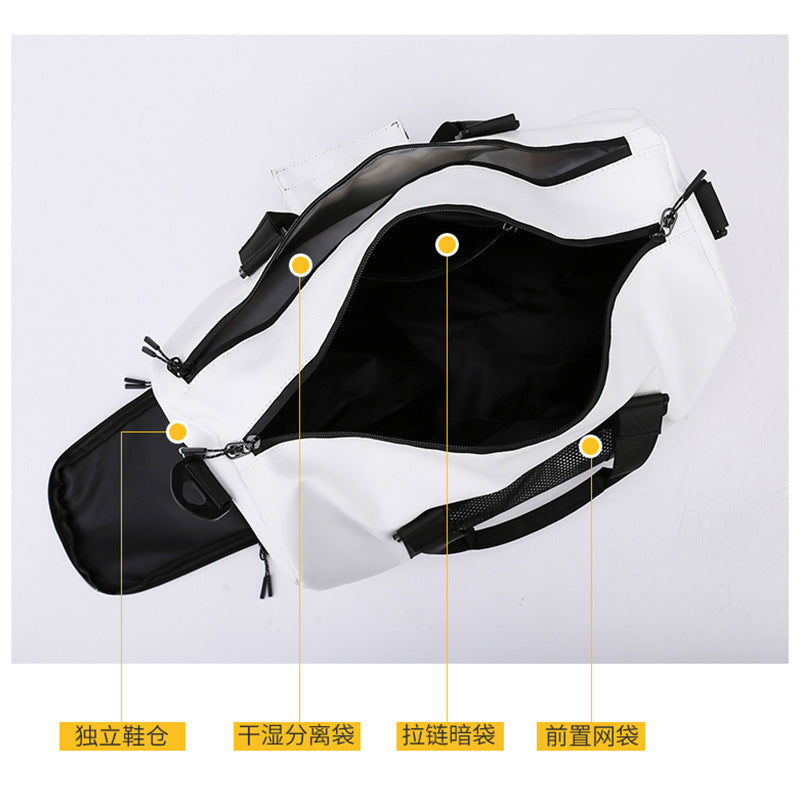 New Dry and Wet Separate Fitness Bag Portable Large Capacity Waterproof Sports Luggage Bag Large Capacity Travel Bag Printed Logo